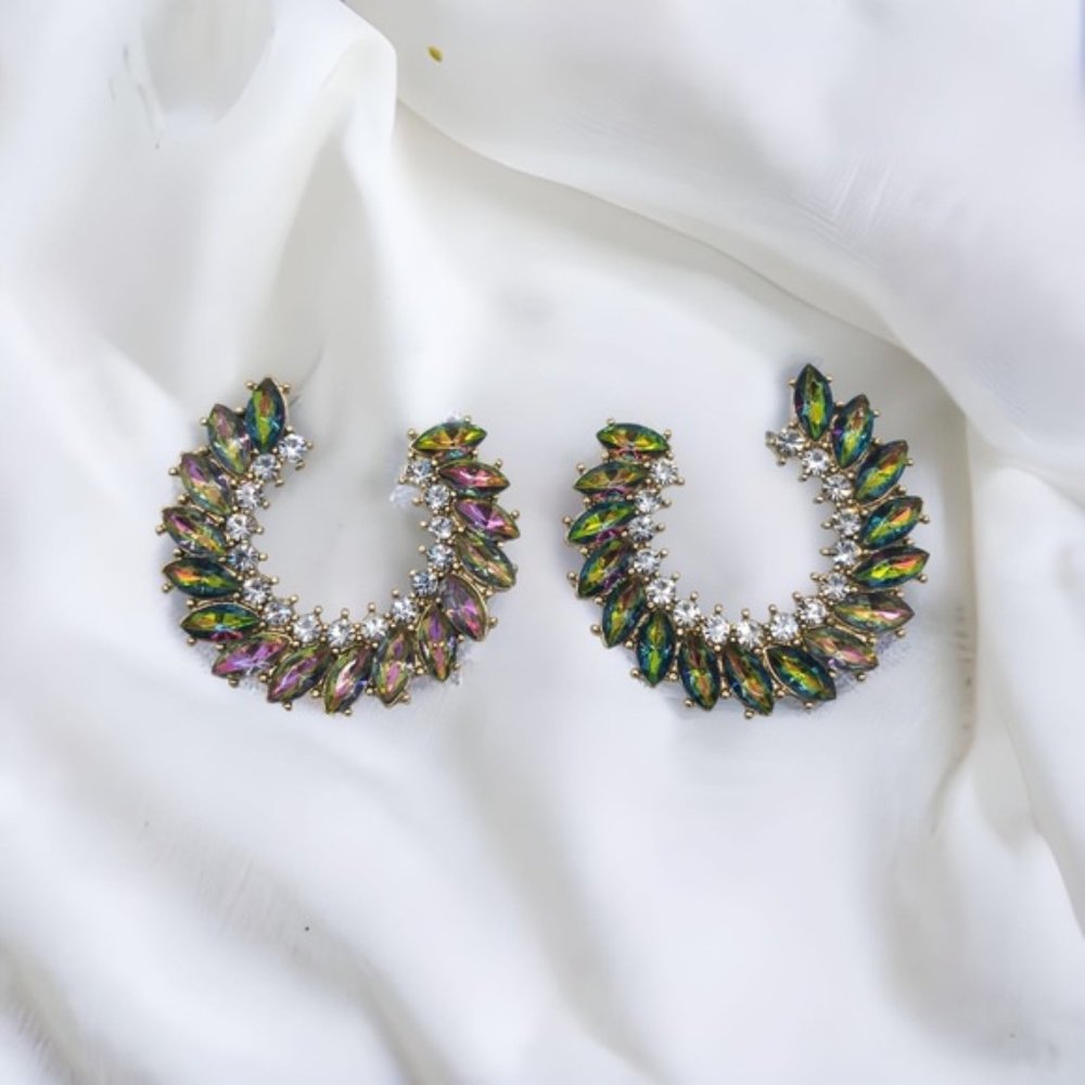 Multi-Color Aurora Hoop Earrings